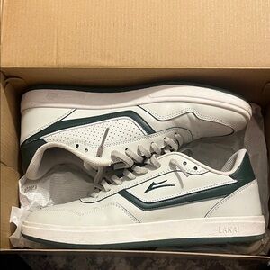 White and Green Men's Sneakers